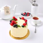 Бенто‑торт «Белый с малиной» 0,9 кг